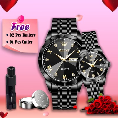 Couple Watch by Olievs Stainless Steel fashionable